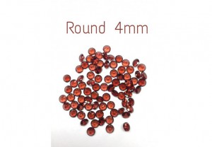 10 Pieces 4mm Natural Mozambique Garnet Round Faceted Gemstone